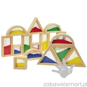 Klocki konstrukcyjne z oknami i piaskiem- Eduplay