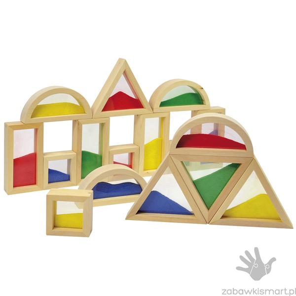 Klocki konstrukcyjne z oknami i piaskiem- Eduplay