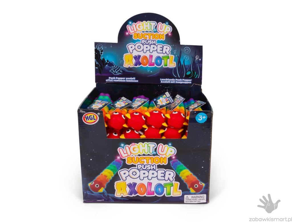Aksolotl świecący z przyssawkami OneForFun- Push Popper duży – 25 cm - obrazek 7
