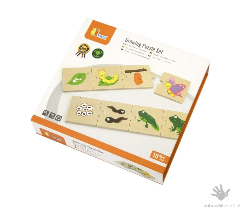 Układanka VIGA- jak rosną zwierzęta i rośliny?