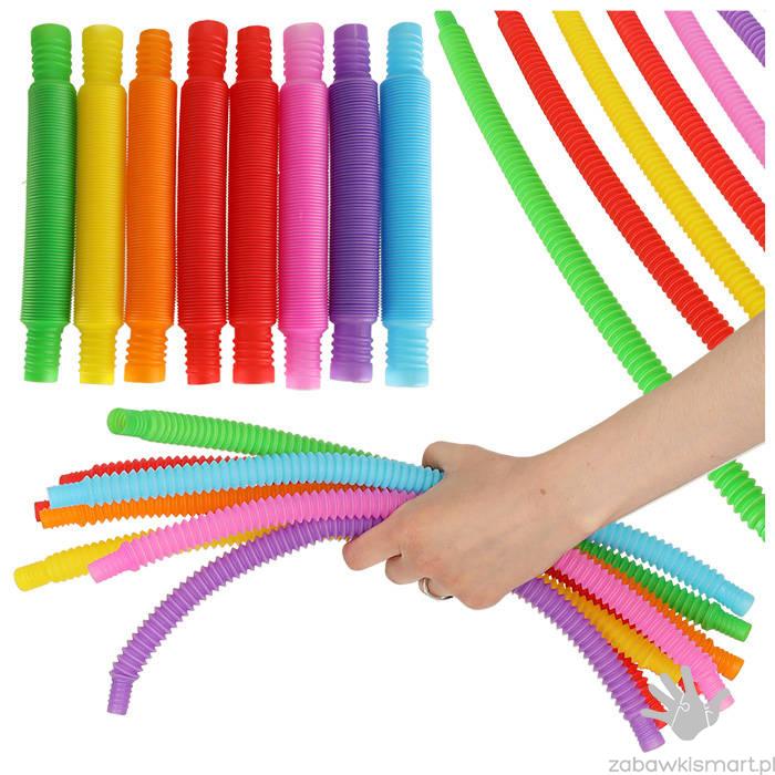 Rurki sensoryczne AKS- edukacyjna gąsienica (zestaw 8 szt.) - obrazek 2