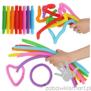 Rurki sensoryczne AKS- edukacyjna gąsienica (zestaw 8 szt.)