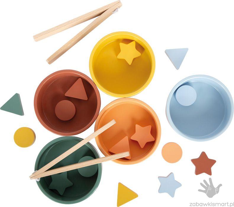 Drewniane miseczki do sortowania Montessori- SmallFoot