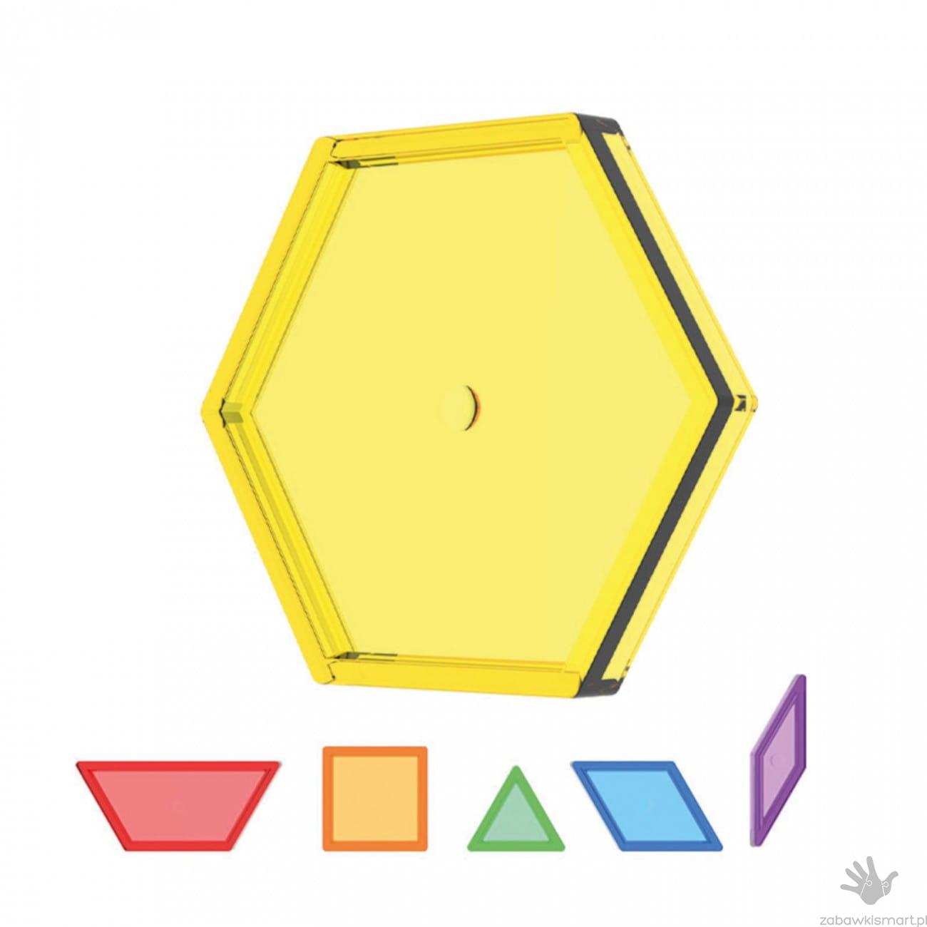 Przezroczyste płaskie kształty geometryczne Amaya- zestaw 36 szt. - obrazek 2