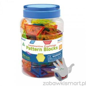 Przezroczyste płaskie kształty geometryczne Amaya- zestaw 36 szt.