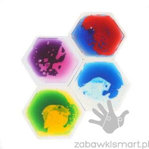 Sensoryczne płytki podłogowe hexagon- zestaw 4 szt. Amaya (sześciokąty)