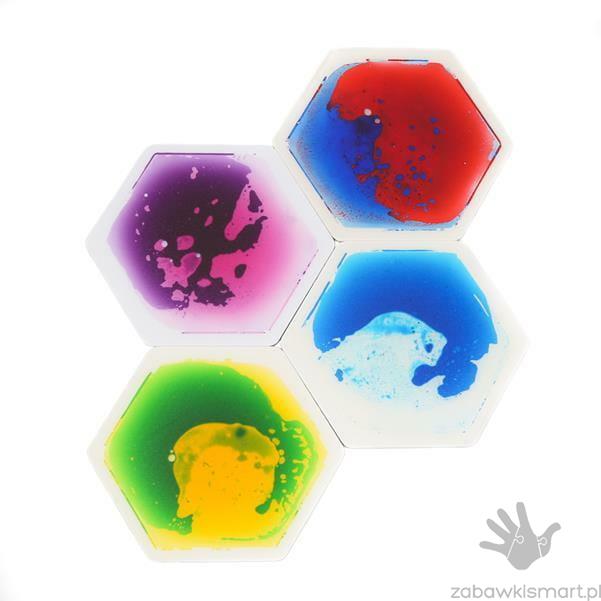 Sensoryczne płytki podłogowe hexagon- zestaw 4 szt. Amaya (sześciokąty)