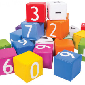 Zestaw kostek piankowych z cyframi i pokrowcem- 24 szt.