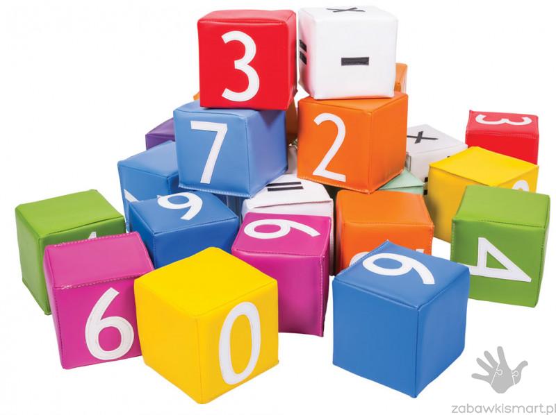 Zestaw kostek piankowych z cyframi i pokrowcem- 24 szt.