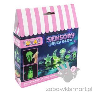 Butelka sensoryczna Tuban z żelowymi figurkami Jelly Glow